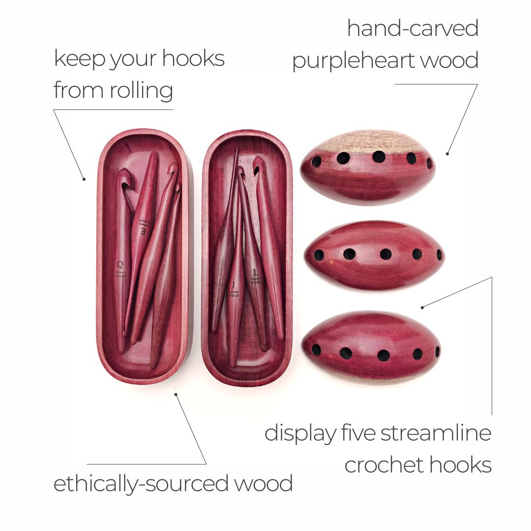 Purpleheart Hook Tray Tray FurlsCrochet 